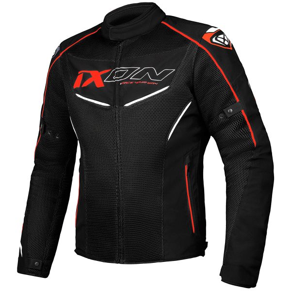 Motorcycle jacket Ixon Flicker Black White Red ready to ship | iCasque ...