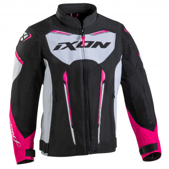 Motorcycle Jackets Ixon Striker Air K L Black White Fuchsia