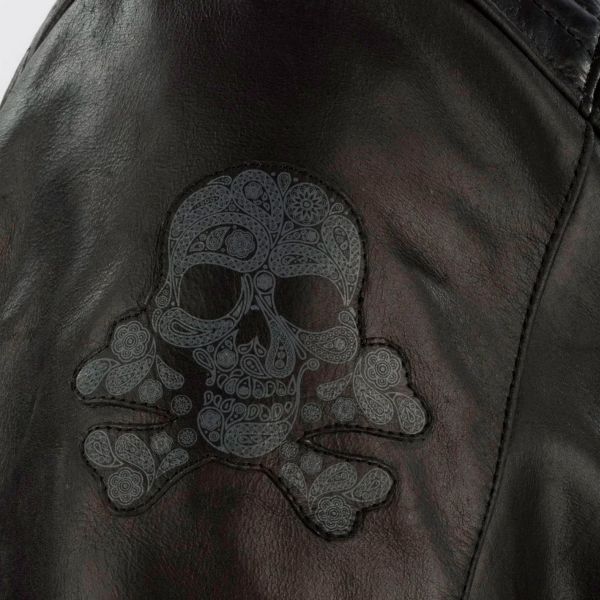 Mens skull hot sale leather jacket