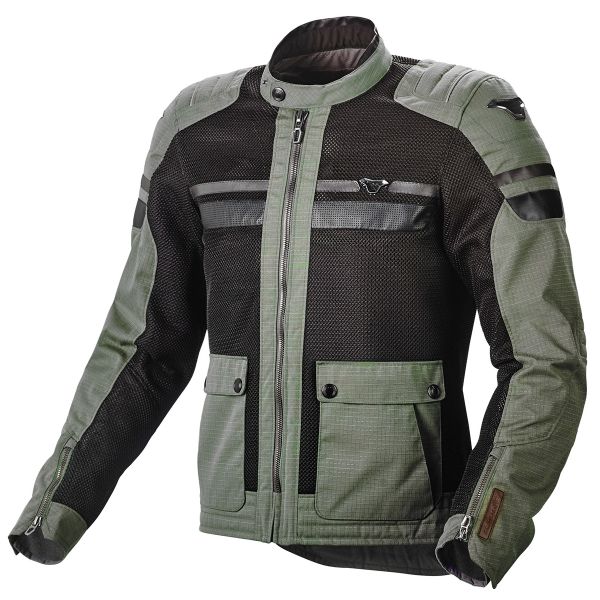 Motorcycle jacket Macna Fluent Military Green ready to ship | iCasque.co.uk