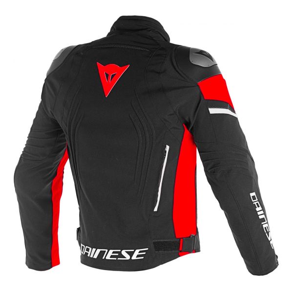 Motorcycle jacket Dainese Racing 3 D-Dry Black White Fluo Red at the ...