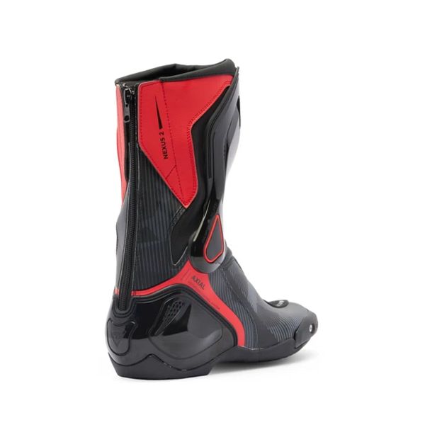 Black and red motorcycle boots best sale