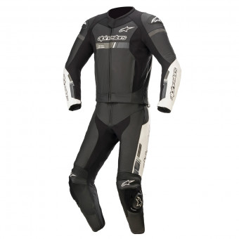 Leather Motorcycle Suits Alpinestars GP Force Chaser 2 PC Black White