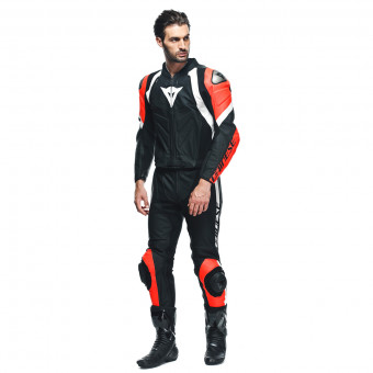 Dainese Avro 4 2 PC Black Matt Fluo Red White