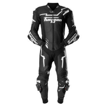 Leather Motorcycle Suits Furygan Eclipse X Kevlar Black White