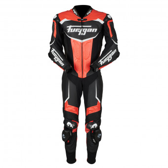 Leather Motorcycle Suits Furygan Overtake Black Red White