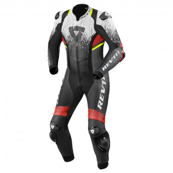 Leather Motorcycle Suits REV'IT Quantum 2 White Neon Red