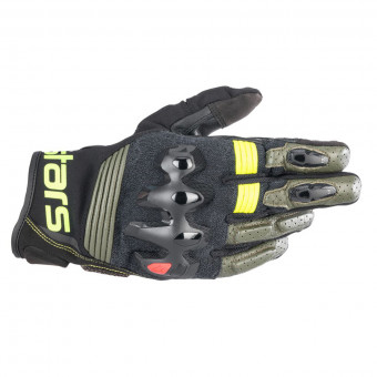 Motorcycle Gloves Alpinestars Halo Forest Black Yellow Fluo