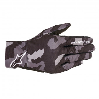 Motorcycle Gloves Alpinestars Reef Black Grey Camo Kid