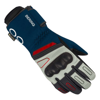 Motorcycle Gloves Bering Austral Gore Tex Navy Grey Red