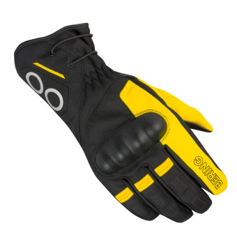 Motorcycle Gloves Bering Zephyr Black Grey Yellow Gloves