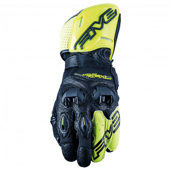 Motorcycle Gloves Five RFX2 Airflow 21 Black Fluo Yellow