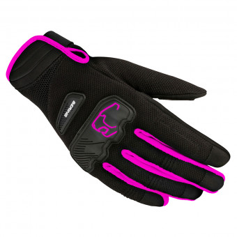 Motorcycle Gloves Bering Lady York Black Fuchsia