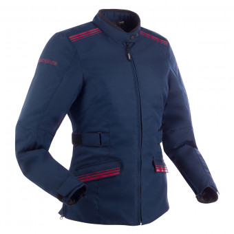 Motorcycle Coats Bering Lady Shine Marine Burgundy