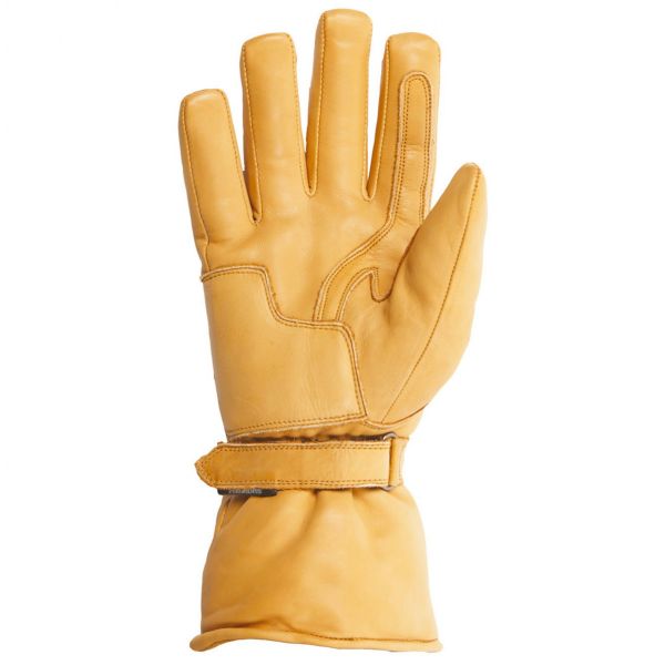 Motorcycle gloves Helstons Jeff Leather Gold at the best price ...