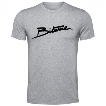 Motorcycle T-Shirts 100% Bitume Signature Big Grey